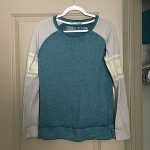 Maurices Green and Cream Crew Neck Sweater